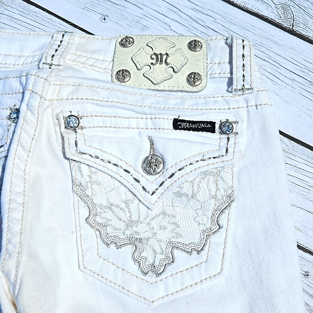Miss Me White Denim Jeans
